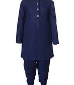 Boys Cotton Blue Kurta Pyjama Set
