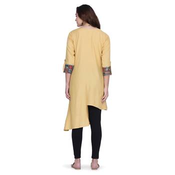 Cream printed rayon ethnic-kurtis 4