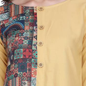 Cream printed rayon ethnic-kurtis 5