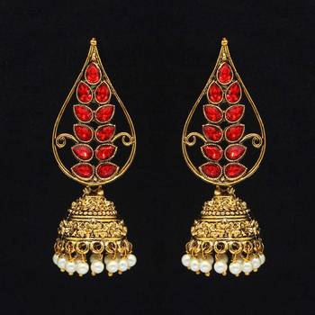 Maroon jhumkas 1