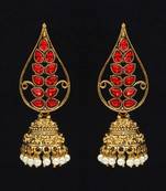 Maroon jhumkas