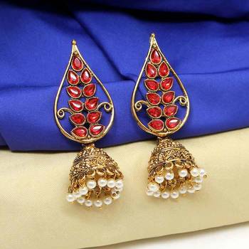 Maroon jhumkas 2