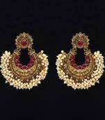 Maroon danglers-drops