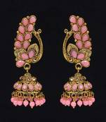 Pink jhumkas