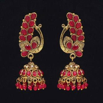 Pink jhumkas 1