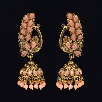Pink jhumkas 1