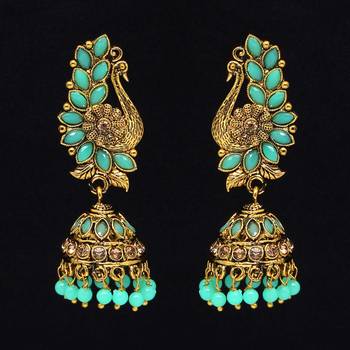 Green jhumkas 1