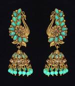 Green jhumkas