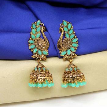 Green jhumkas 2