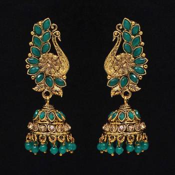 Green jhumkas 1