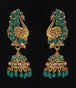 Green jhumkas