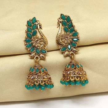Green jhumkas 2