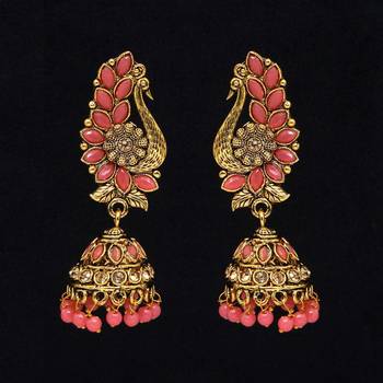 Pink jhumkas 1