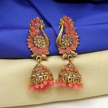 Pink jhumkas 2