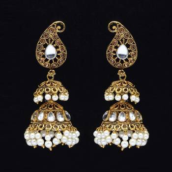 White jhumkas 1