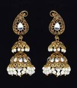 White jhumkas