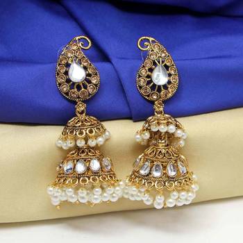 White jhumkas 2