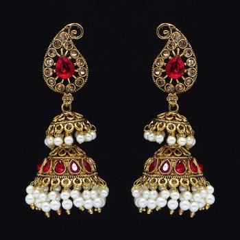 Maroon jhumkas 1
