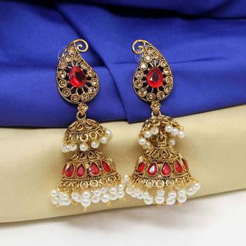 Maroon jhumkas 2
