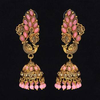 Pink jhumkas 1