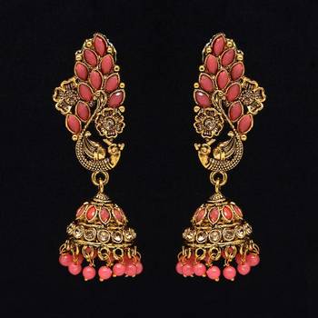 Pink jhumkas 1