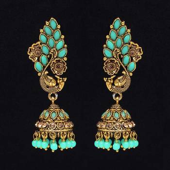 Green jhumkas 1