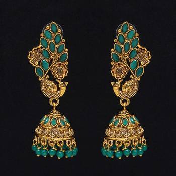 Green jhumkas 1