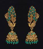 Green jhumkas