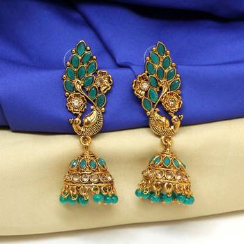 Green jhumkas 2
