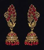 Pink jhumkas