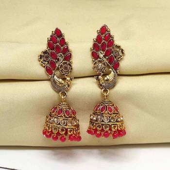 Pink jhumkas 2