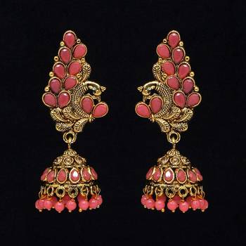 Pink jhumkas 1
