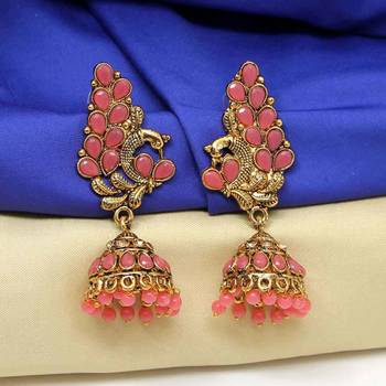 Pink jhumkas 2