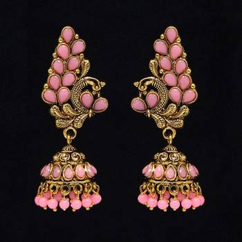 Pink jhumkas 1