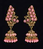Pink jhumkas