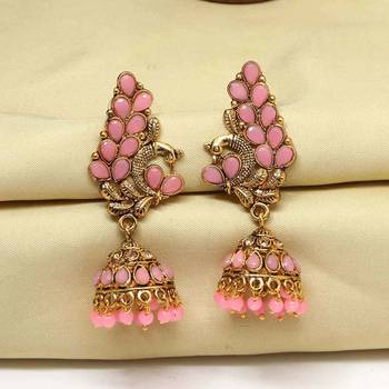 Pink jhumkas 2