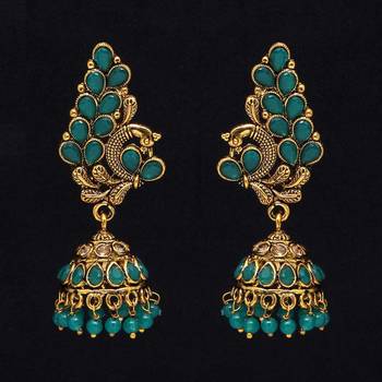 Green jhumkas 1
