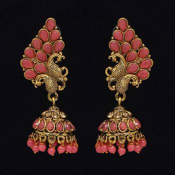 Pink jhumkas 1
