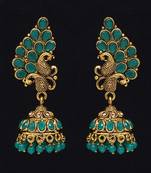 Green jhumkas