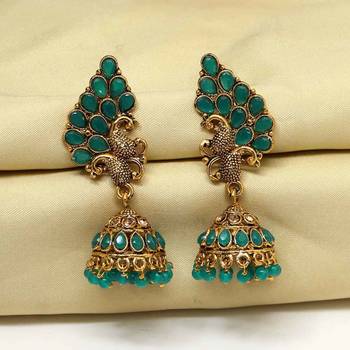 Green jhumkas 2