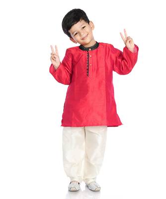 Silk Kurta With Applique Work 1