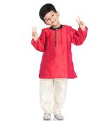 Silk Kurta With Applique Work