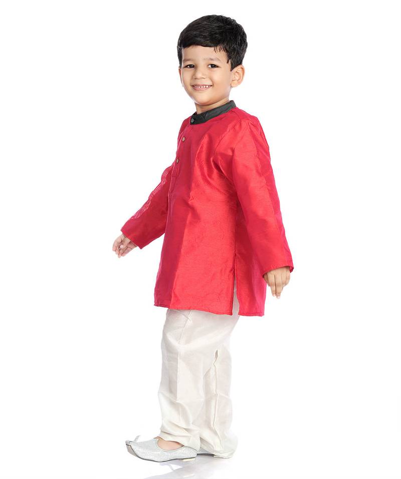 Silk Kurta With Applique Work
