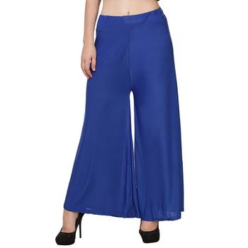 blue  Rayon Palazzo For Women's 1