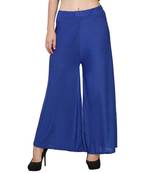 blue  Rayon Palazzo For Women's