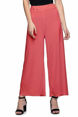 pink  Rayon Palazzo For Women's 1