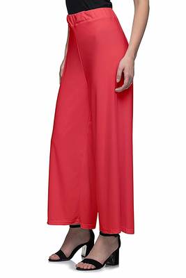 pink  Rayon Palazzo For Women's 3