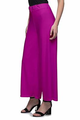 purple Rayon Palazzo For Women's 3