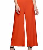 orange Rayon Palazzo For Women's