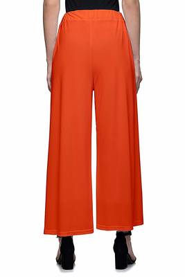 orange Rayon Palazzo For Women's 2